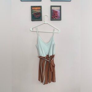 Lily Rose romper - white, mauve, and black - size XS